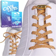 Akcesoria obuwnicze - Sznurówki bez wiązania z wygodnym zapięciem mocne złote - miniaturka - grafika 1