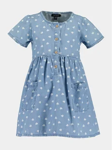 Blue Seven Sukienka codzienna 734134 X Niebieski Regular Fit - Sukienki i spódniczki dla dziewczynek - miniaturka - grafika 1