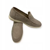 Mokasyny męskie - Mokasyny męskie zamszowe Old Money 40 - miniaturka - grafika 1