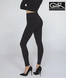 LEGGINSY GATTA SKINNY HOT HIGH WAIST (kolor black, rozmiar XL) - Legginsy - miniaturka - grafika 1
