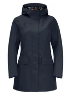 Kurtki i kamizelki sportowe damskie - Jack Wolfskin Kurtka przeciwdeszczowa "Cape York" w kolorze granatowym - miniaturka - grafika 1