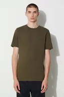 Koszulki męskie - C.P. Company t-shirt bawełniany 30/1 JERSEY SMALL LOGO T-SHIRT kolor zielony gładki 15CMTS046A005100W - miniaturka - grafika 1