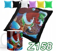 Gadżety dla niej i dla niego - ZESTAW KUBEK + POSZEWKA Z PODUSZKĄ GRINCH ŚWIĘTA + IMIĘ - miniaturka - grafika 1