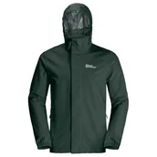 Kurtki męskie - Jack Wolfskin Stormy Point 2l Jkt M Kurtka Mężczyźni, Black Olive/Black Olive, M - miniaturka - grafika 1