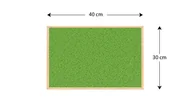 Tablice i flipcharty - Tablica korkowa ZIELONA (rama drewniana) 40x30 cm - miniaturka - grafika 1