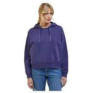 Bluzy damskie - Lee Damska bluza z kapturem, liliowy, M - miniaturka - grafika 1