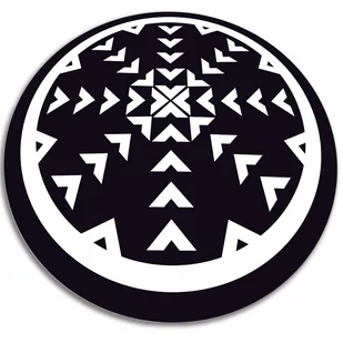 Modny winylowy dywan okrągły geometryczne strzałki fi70 cm - Dywany - miniaturka - grafika 1