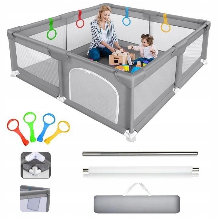 Kojec dla dzieci Suchy basen, plac zabaw 180x200 cm torba pokrowiec uchwyty