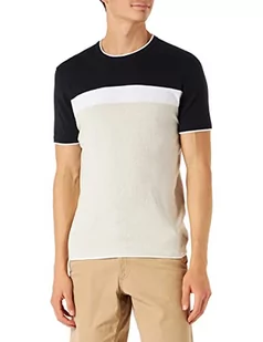 Springfield Męski t-shirt w paski, niebieski morski, L - Koszulki męskie - miniaturka - grafika 1