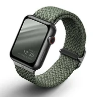 Akcesoria do smartwatchy - UNIQ pasek Aspen Apple Watch 40/38/41mm Braided zielony/cypress green - miniaturka - grafika 1