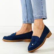 Mokasyny damskie - Niebieskie mokasyny damskie Vinceza 58234 - miniaturka - grafika 1