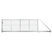 Ogrodzenia - Naterial Brama przesuwna Modus 5x1.7 m prawa srebrna - miniaturka - grafika 1