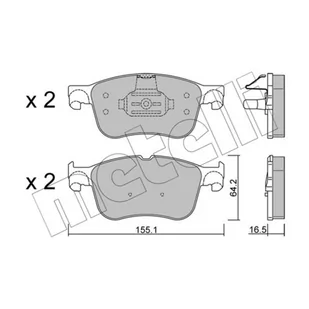 Klocki hamulcowe - komplet METELLI 22-1205-1 - Klocki hamulcowe - miniaturka - grafika 1