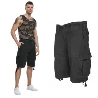 Odzież taktyczna i umundurowanie - Spodenki Krótkie Męskie BRANDIT Vintage Classic - Czarne  5XL - miniaturka - grafika 1