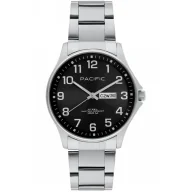 Zegarki męskie - Srebrny męski zegarek na bransolecie PACIFIC SMB-1073D-02 - miniaturka - grafika 1