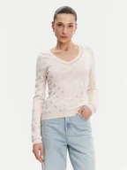 Swetry damskie - Guess Sweter W5GR07 Z3D60 Różowy Regular Fit - miniaturka - grafika 1