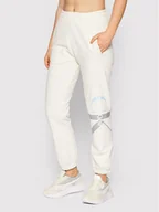 Spodnie sportowe damskie - Calvin Klein Jeans Spodnie dresowe J20J217786 Beżowy Regular Fit - miniaturka - grafika 1
