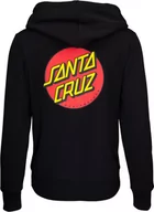 Bluzy damskie - bluza damska SANTA CRUZ CLASSIC DOT CHEST HOOD Black - miniaturka - grafika 1