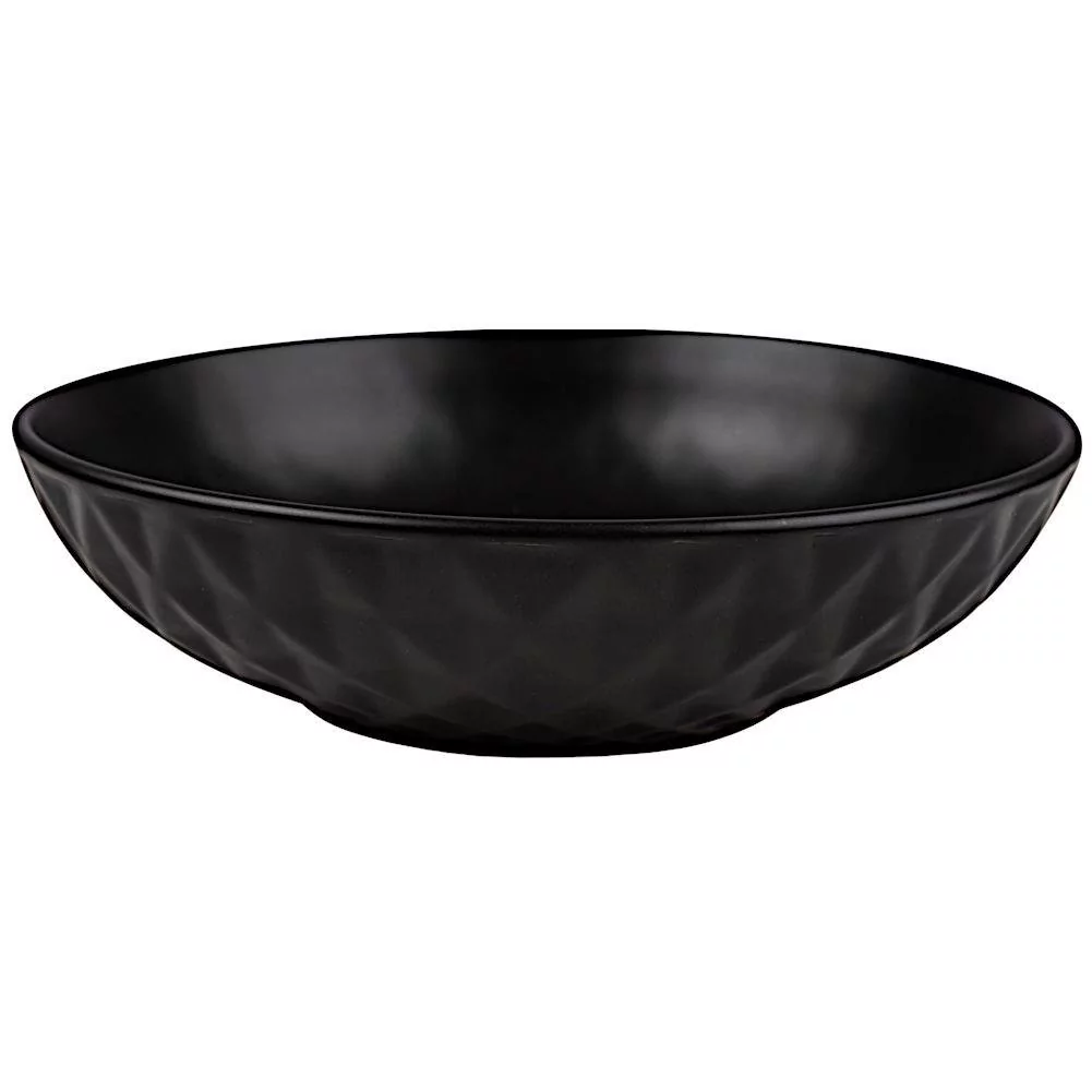 Nava Talerz Ceramiczny Czarny Obiadowy Głęboki Na Zupę Soho Classic 20 Cm | 1 L