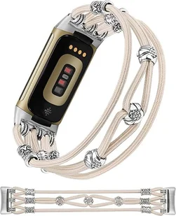 BRANSOLETA DO ZEGARKA Fitbit Charge 5 BEŻOWA ZE SREBRNYMI KORALIKAMI S - Akcesoria do smartwatchy BRANSOLETA DO ZEGARKA Fitbit Charge 5 BEŻOWA ZE SREBRNYMI KORALIKAMI S - Akcesoria do smartwatchy - miniaturka - grafika 1
