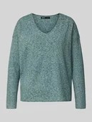 Swetry damskie - Sweter o kroju regular fit z dekoltem w serek model ‘RICA LIFE’ - miniaturka - grafika 1