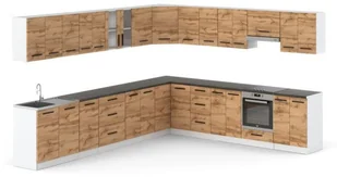 Meble Kuchenne Drewniane Narożne Zestaw Mebli Kuchennych Rossa 6.8m Wotan - Meble kuchenne - miniaturka - grafika 1