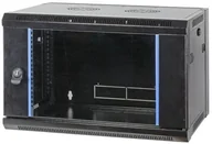 Szafy rack - EFB 19Zoll Wandgehaeuse SCHWARZ 21HE Flat Pack Tiefe 600mm nicht vormontiert RAL9005 IP20 Abschliessbar mit Glasfront 691721FTS.2 - miniaturka - grafika 1