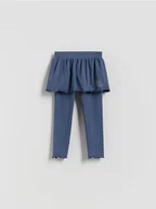 Spodnie i spodenki dla dziewczynek - Reserved - Spodnie ze spódnicą - granatowy - miniaturka - grafika 1