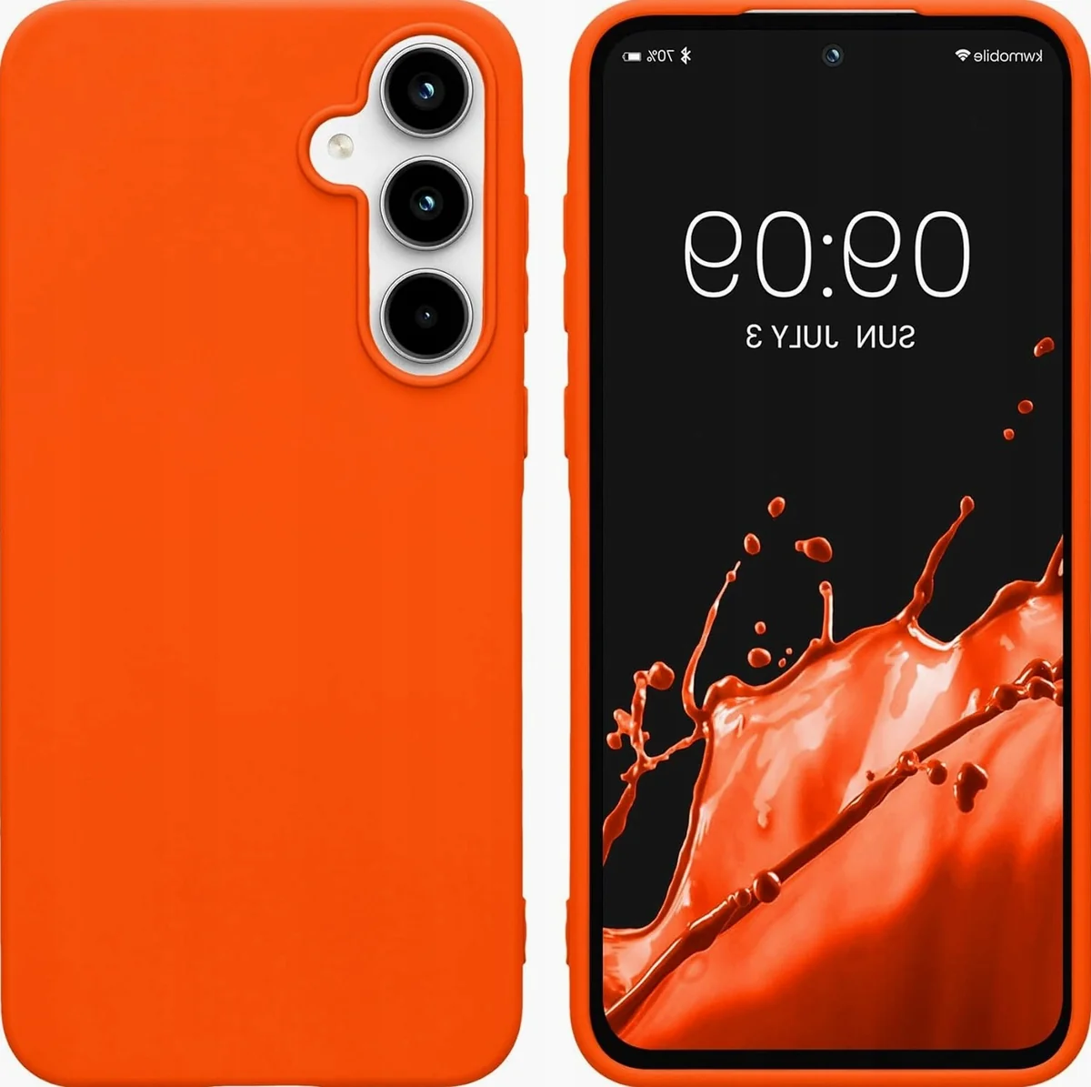 ETUI 163X78X09CM JEDNOLITE SILIKONOWE ELASTYCZNE NEONOWE POMARAŃCZOWE