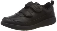 Trampki męskie - Clarks Męskie trampki Scape Flare K Low-Top, Czarna czarna skóra czarna skóra, 46 EU - miniaturka - grafika 1