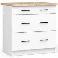 Szafki kuchenne - Biała komoda kuchenna z blatem i szufladami 80 cm S7-G52 - miniaturka - grafika 1