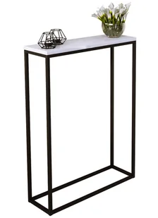Minimalistyczna konsola czarny + biały połysk E9-N60 - Konsole i sekretarzyki Minimalistyczna konsola czarny + biały połysk E9-N60 - Konsole i sekretarzyki - miniaturka - grafika 1