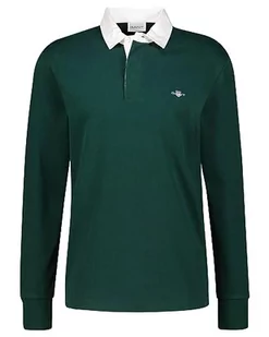 GANT Męski T-Shirt Reg Shield Heavy Rugger, Tartan Green, 4XL - Koszulki męskie - miniaturka - grafika 1