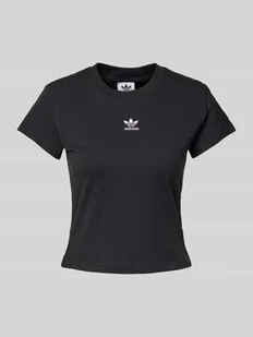 T-shirt z wyhaftowanym logo - Koszulki i topy damskie - miniaturka - grafika 1