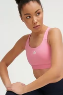 Bielizna sportowa damska - adidas Performance biustonosz sportowy kolor różowy gładki - miniaturka - grafika 1