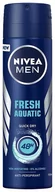 Dezodoranty i antyperspiranty męskie - Nivea DEZODORANT FRESH AQUATIC 48H SPRAY MĘSKI 150ML - miniaturka - grafika 1