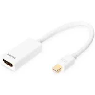 Assmann Adapter DisplayPort 1.1a miniDP-HDMI A MM 0.15m AK-340404-001-W - Adaptery i przejściówki - miniaturka - grafika 1