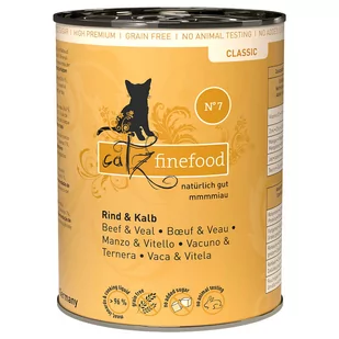 Catz Finefood w puszce, 6 x 400 g - Wołowina z cielęciną - Mokra karma dla kotów - miniaturka - grafika 1