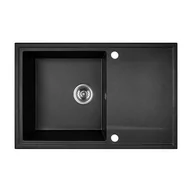 Zlewozmywaki - Kuchinox Zlewozmywak granitowy czarny HUNTER SBU 711T - miniaturka - grafika 1