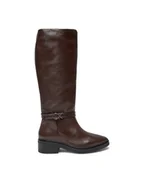 Kozaki damskie - Calvin Klein Kozaki HW0HW02184 Brązowy - miniaturka - grafika 1