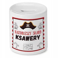 Skarbonki - Skarbonka 330 ml Dla Ksawerego Syna Dziecka z Nadrukiem ze Zdjęciem + Opakowanie na prezent (wzór 04) - miniaturka - grafika 1