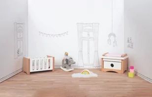Drewniane mebelki dla lalek do pokoju dziecięcego Goki - Domki dla lalek - miniaturka - grafika 1