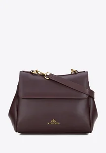 Damska torebka na ramię ze skóry naturalnej bordowa - Torebki damskie Damska torebka na ramię ze skóry naturalnej bordowa - Torebki damskie - miniaturka - grafika 1