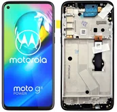 Części serwisowe do telefonów - Wyświetlacz LCD + ekran dotykowy Motorola MOTO G8 POWER XT2041 (Regenerowany) Ramka czarna - miniaturka - grafika 1