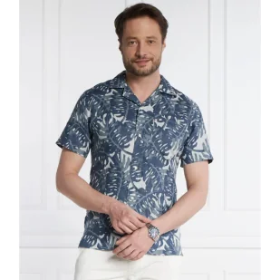 Tommy Hilfiger Lniana koszula W-DIFFUSED FOLIAGE | Regular Fit - Koszule męskie - miniaturka - grafika 1