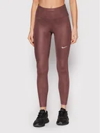 Spodnie sportowe damskie - Nike Legginsy Fast DD5153 Fioletowy Tight Fit - miniaturka - grafika 1