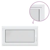 Tablice i flipcharty - vidaXL Okno piwniczne RISOR 110x60 cm uchylno-rozwierne DIN lewe białe - miniaturka - grafika 1