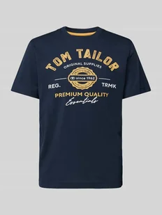 T-shirt o kroju regular fit z czystej bawełny z nadrukiem z logo - Koszulki męskie - miniaturka - grafika 1