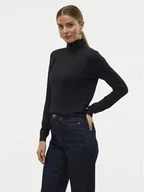 Swetry damskie - Vero Moda Golf Iris 10320450 Czarny Slim Fit - miniaturka - grafika 1