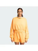 Bluzy damskie - adidas Bluza Soft Lux KA7017 Pomarańczowy Loose Fit - miniaturka - grafika 1